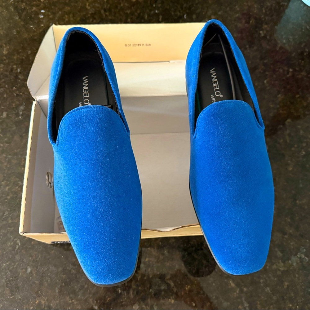 NIB** Vangelo Blue Suede Shoes